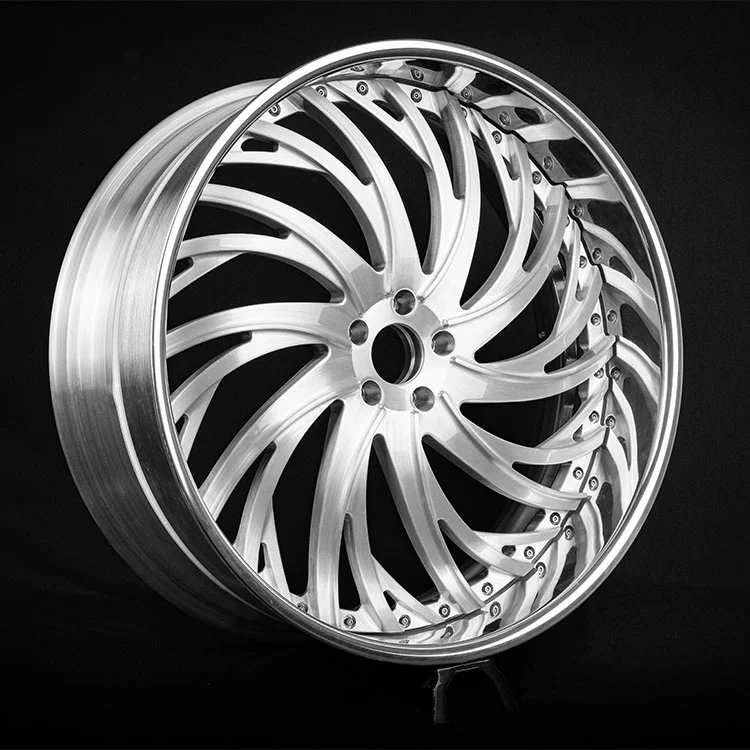 24 Inch 3 Piece Brushed Forged Wheels